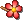 紅玉花朵髮夾