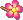 桃紅花朵髮夾